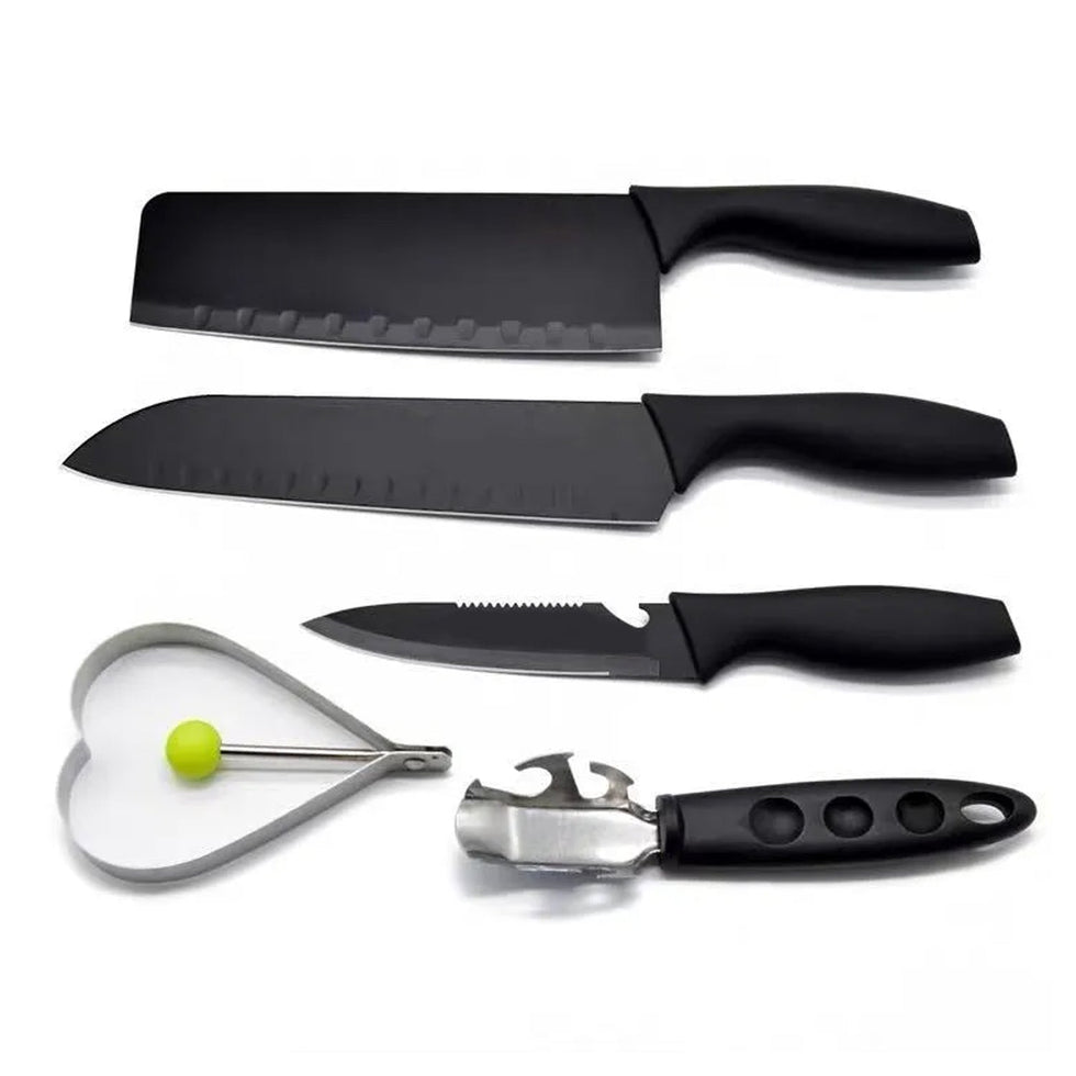 5-Piece Stainless Steel Kitchen Knife Set – Chef, Chopping, Utility, Butcher Knives